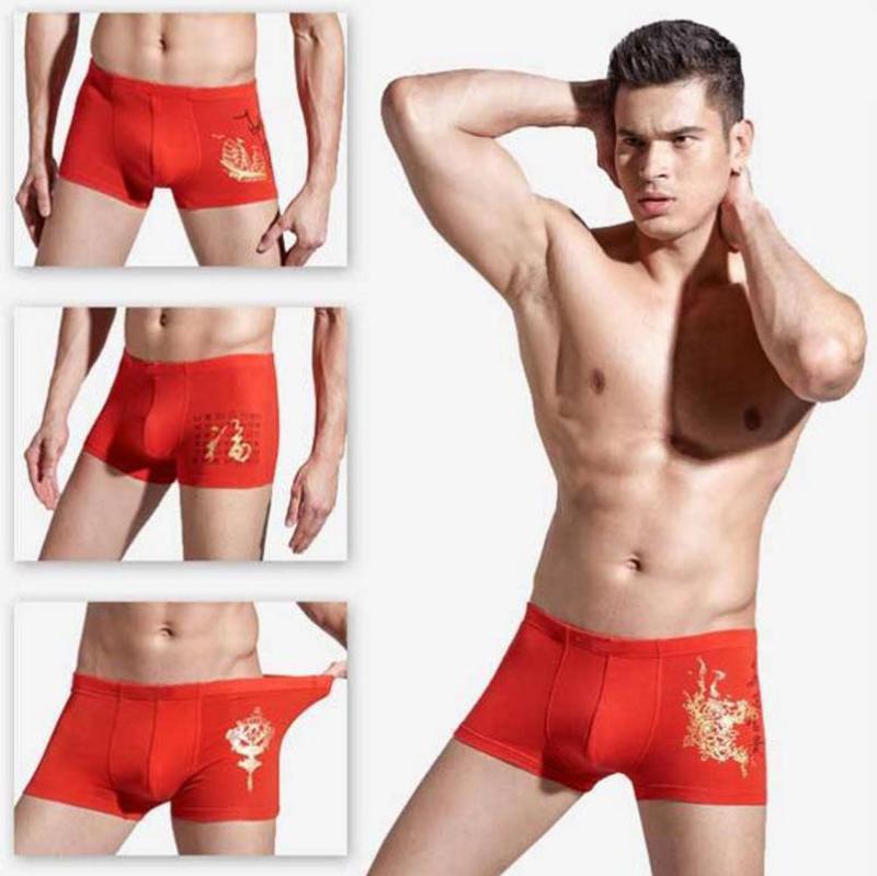 4 Pcs Men Underpants Underwear U Convex Underpants Soft and Comfortable Shorts Boxer Shorts