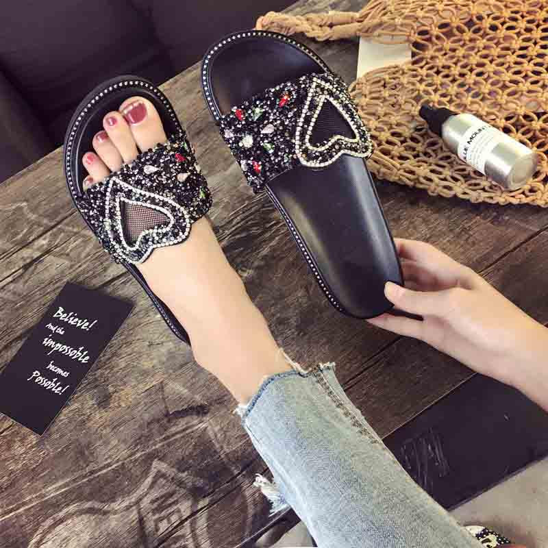 Plus Size 35-40 Summer Women Outdoor Love Flat Bohemian Beach Wear-resistant Non-slip Office Lady Sandals