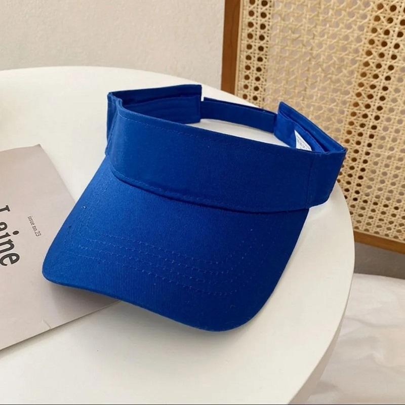 Empty Top Peaked Cap Women's Summer Sunscreen Protective Hat Anti-UV Outdoor Leisure Sports Baseball Cap Solid Color