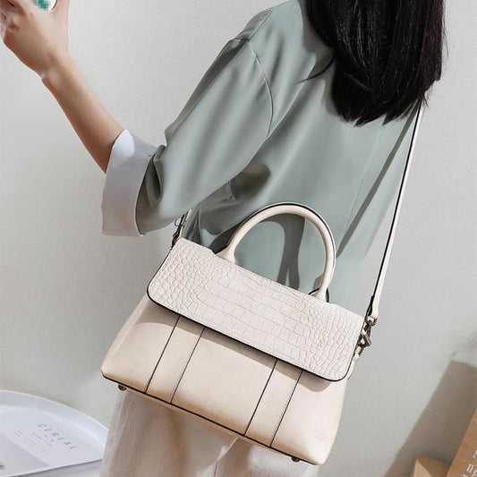 Women Luxury Top-Handle Bags PU Leather Handbags Large Capacity Personality European Style Crossbody Bag