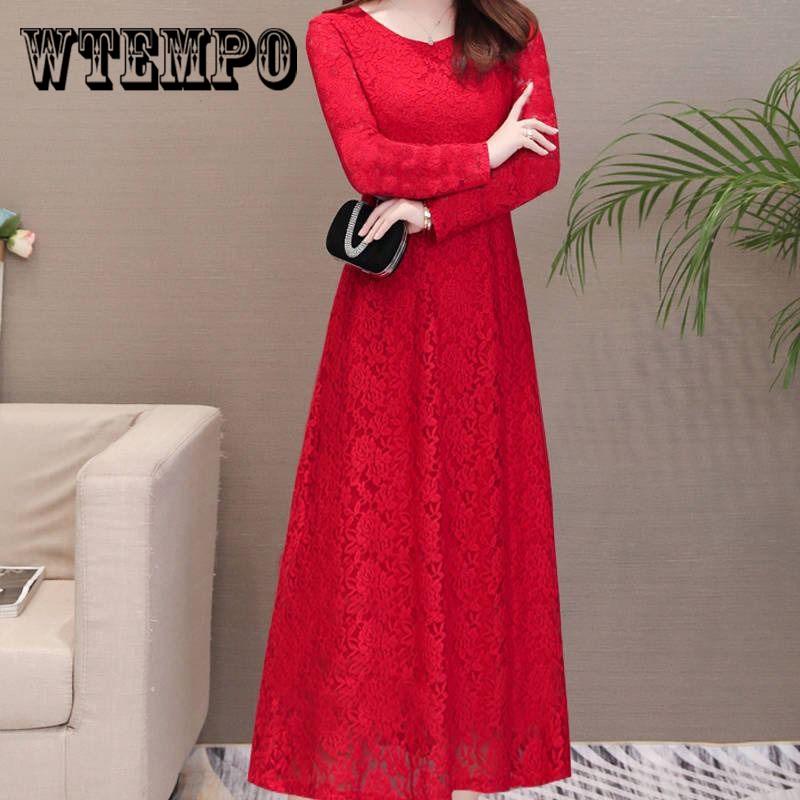 2019 spring and summer new long dresses slim lace large size dress 5XL Women Summer Female vestido