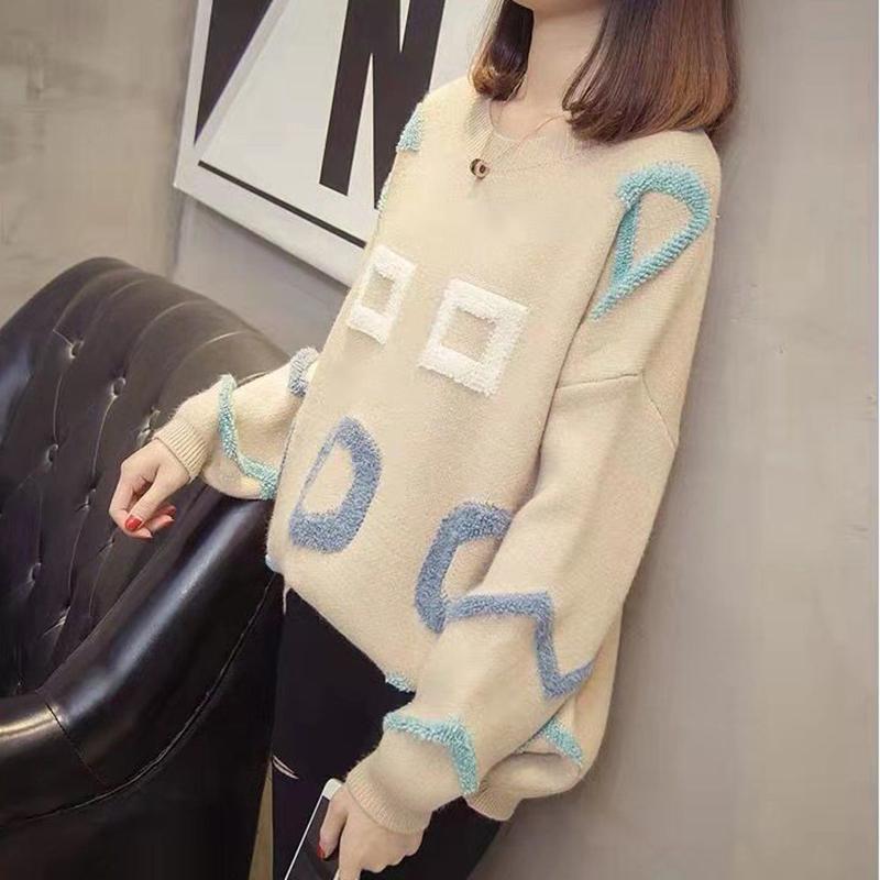 Autumn and Winter Korean Loose Women's All-match Sweater Casual Sweater Women's Bottoming Shirt