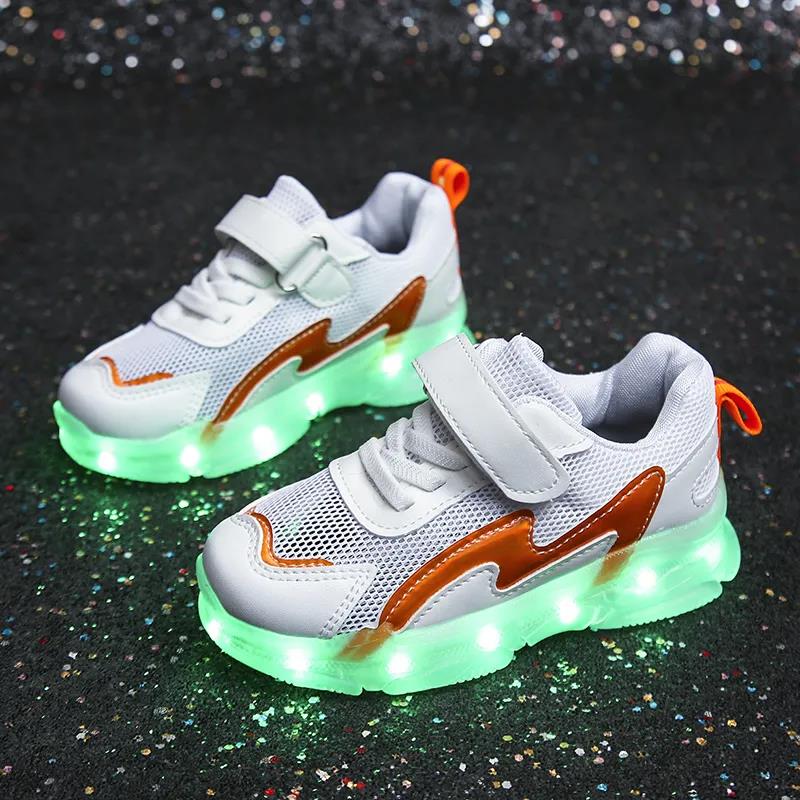 3-8 Boys Shoes  LED Glowing Sneakers Spring Autumn Children Fashion Kids Runnning Sports Shoes