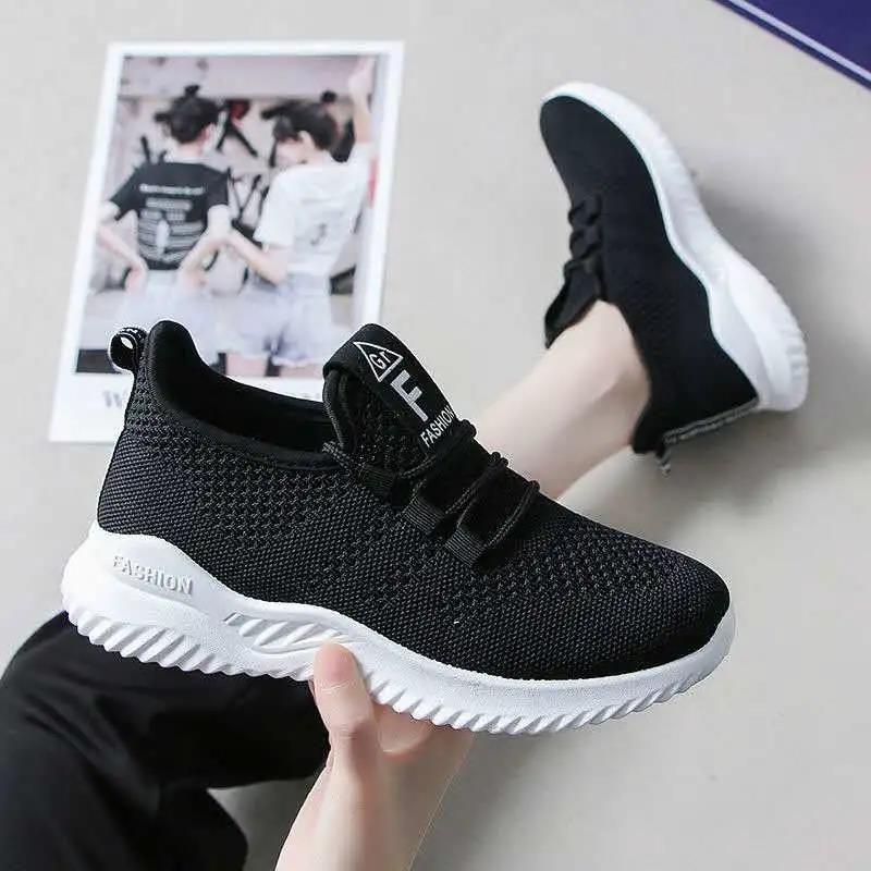 Women's Plus Size Sneakers Versatile Soft Sole Running Sports Shoes Travel Breathable Mesh Casual Shoes