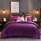 Thick Crystal Velvet Emperor Bedding Winter Plus Velvet Warmth Double-sided Flannel Bed Sheet Four-piece Set