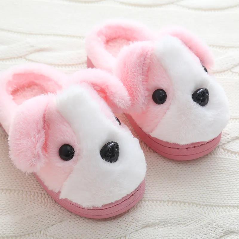 Children's Winter Cute Cotton Slippers Cartoon Soft Bottom Warm Non-slip Cotton Slippers Bag Heel Thick-soled Cotton Slippers