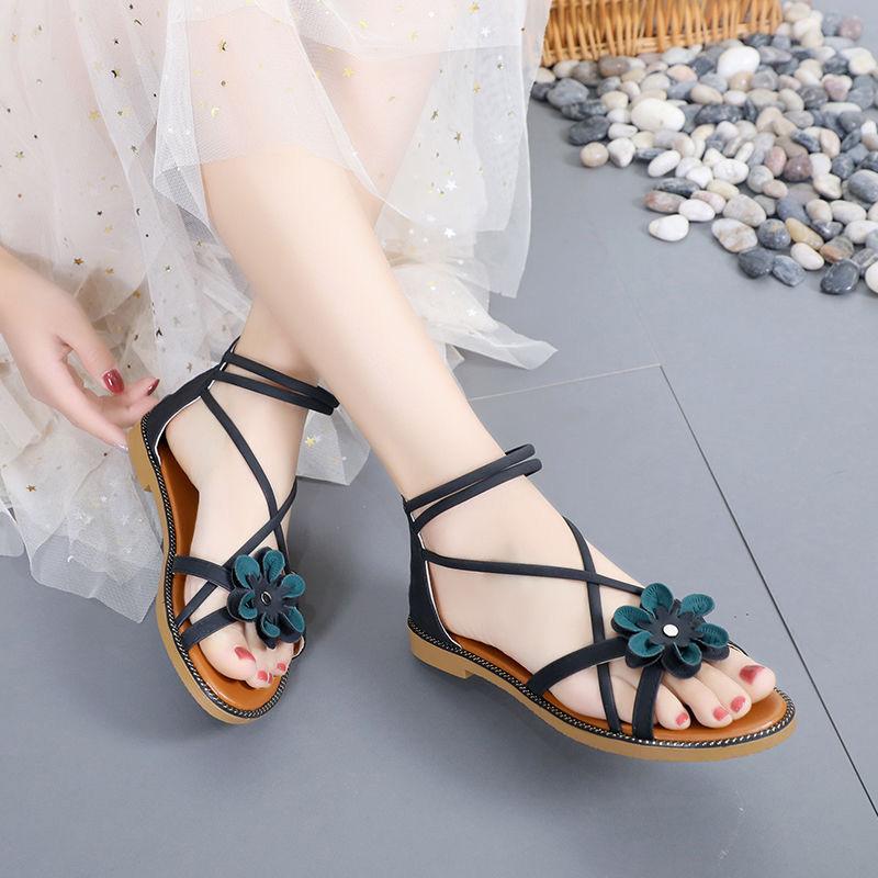 All-match Sandals Women's Shoes Flat Shoes Beach Shoes Summer Roman Shoes Flat Sandals Light Sandals Ladies Flat Sandals