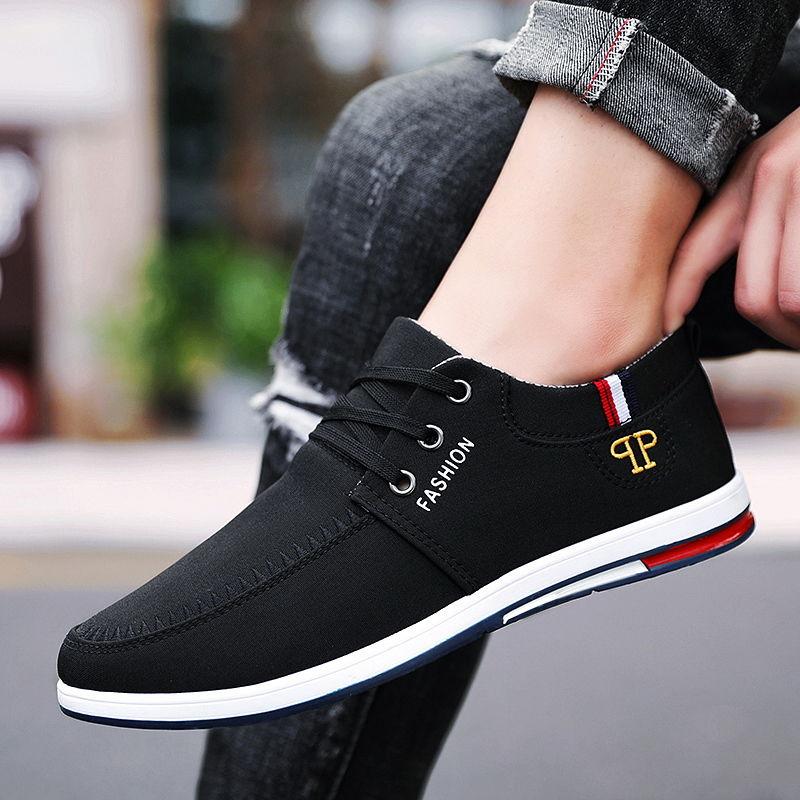 Spring Casual Men's Canvas Shoes Trend Old Beijing Cloth Shoes Korean Style Breathable Shoes