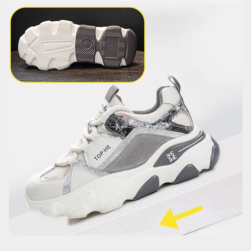 Fashion Women's Height-increasing Shoes Spring and Summer Versatile Platform Sneakers Casual Outdoor Running Breathable Shoes