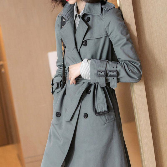 Woman's clothing long sleeves Windbreaker trend wild Woolen coat spring and autumn large size