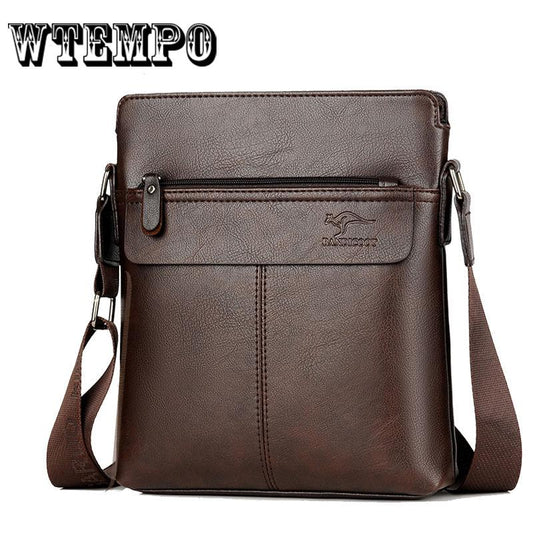 Messenger Shoulder Bag Men Leather Briefcase Casual Business Crossbody Handbag