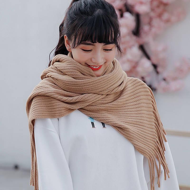 Warm Accessories Women Men Infinity Shawl Knitted Neck Warmer Scarf