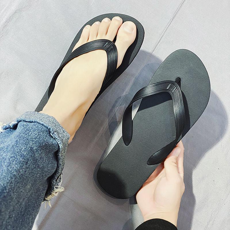 Flip-flops Men's Summer Non-slip Trend Flat Sandals Slippers Rubber Outdoor Leisure Flip-flop Beach Shoes