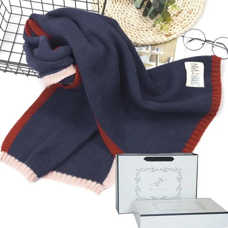 Scarf Female Winter Cute Korean Style Wild Simple Wool Student Winter Scarf Women's