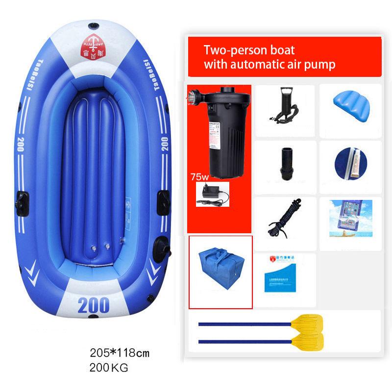 Automatic Inflatable Pumping Rubber Dinghy Thickened Fishing Boat Hard Bottom Double Triple Kayak Wear-resistant Assault Boat Folding Air Cushion