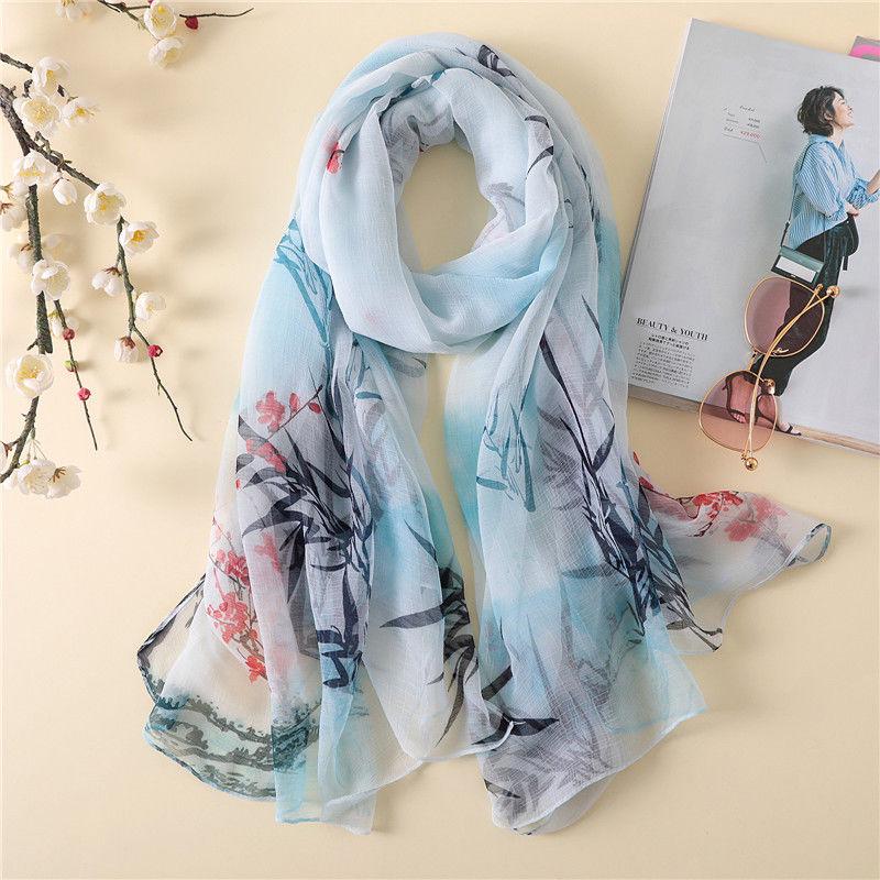 Women Scarf Printing Long Chiffon Soft Wrap Scarf Ladies Shawl Scarves Abrigos Accesorios