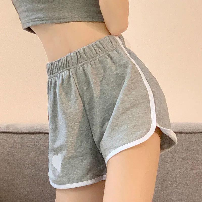 Women's Love Embroidery Sports Shorts Casual Home Short Pants Ins Summer Thin Section Loose Wide-leg Shorts girls cute shorts