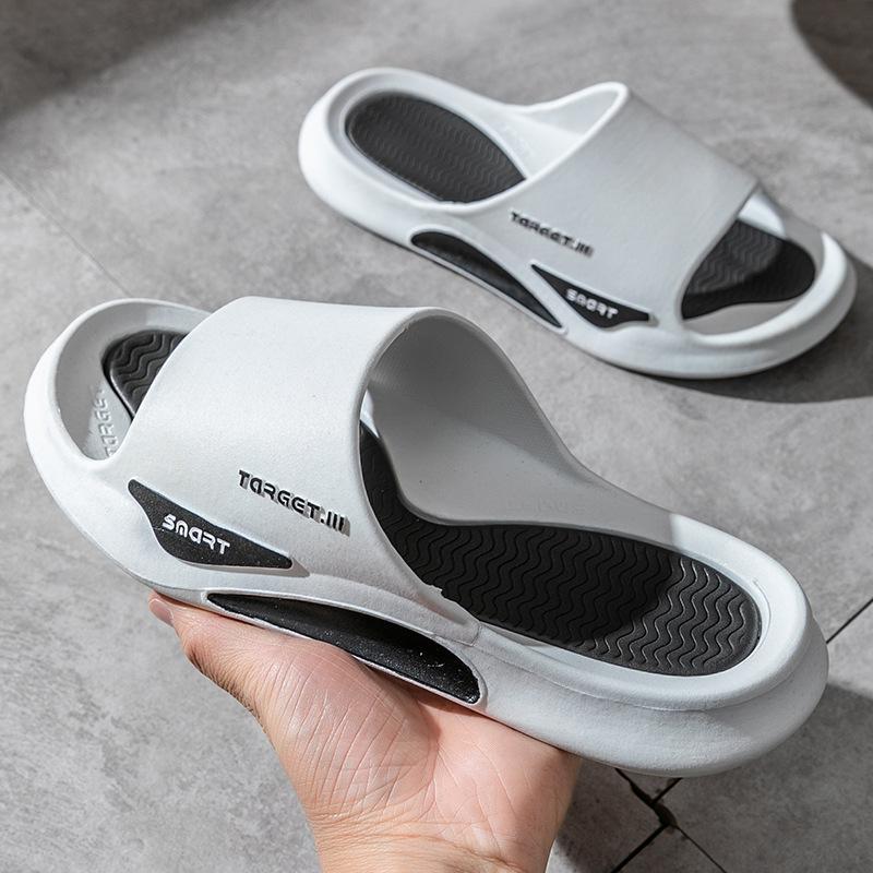 Couple Slippers Summer Outdoor Beach EVA Slippers Bathroom Bathing Slip Slippers Letters Soft Slippers Fashion