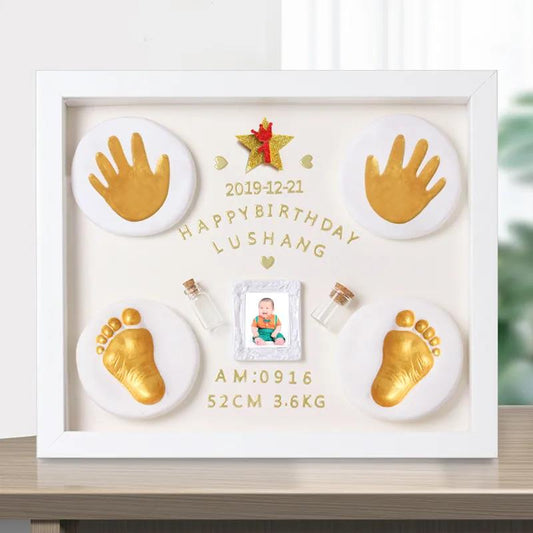 Baby Full Moon Souvenir Hand and Foot Prints Hand and Foot Prints Mud Baby Centenary Gift Newborn Creativity Forever