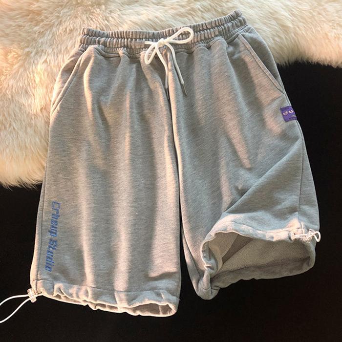 WTEMPO Drawstring Sports Shorts Women's  Casual Pants Student Elastic Waist Convenient Big Pocket Gym Stadium Playground