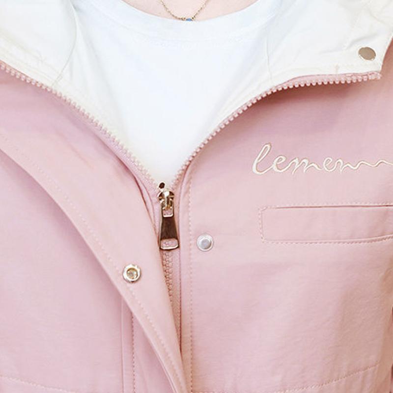 2021 New Autumn Women Jacket Casual Basic Coat Pocket Zipper Jackets Long Sleeve Female Windbreaker Loose Hooded Outwear