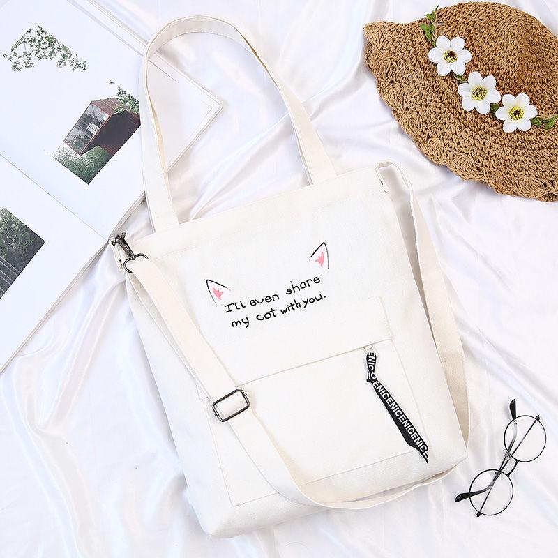 Girl leisure student lovely artistic female single shoulder canvas bag portable inclined cross bag