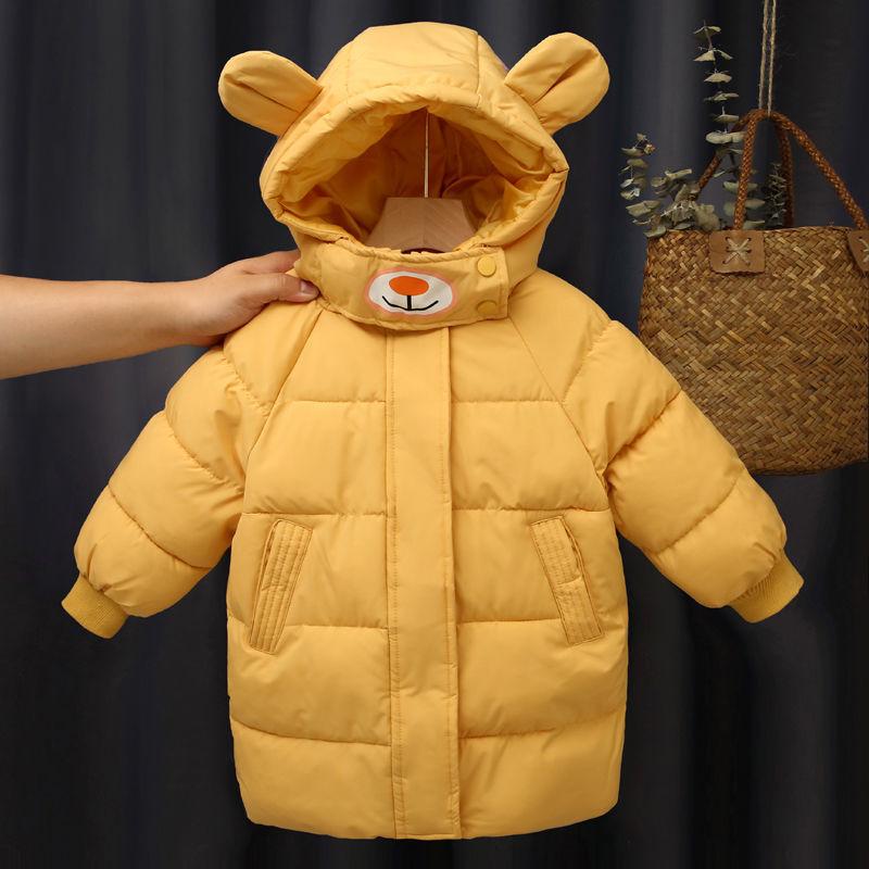 Children's Down Padded Jacket Mid-length Boys' Padded Jacket Girl's Baby Padded Jacket Foreign Fashion Outer Wear Winter Children's Clothing