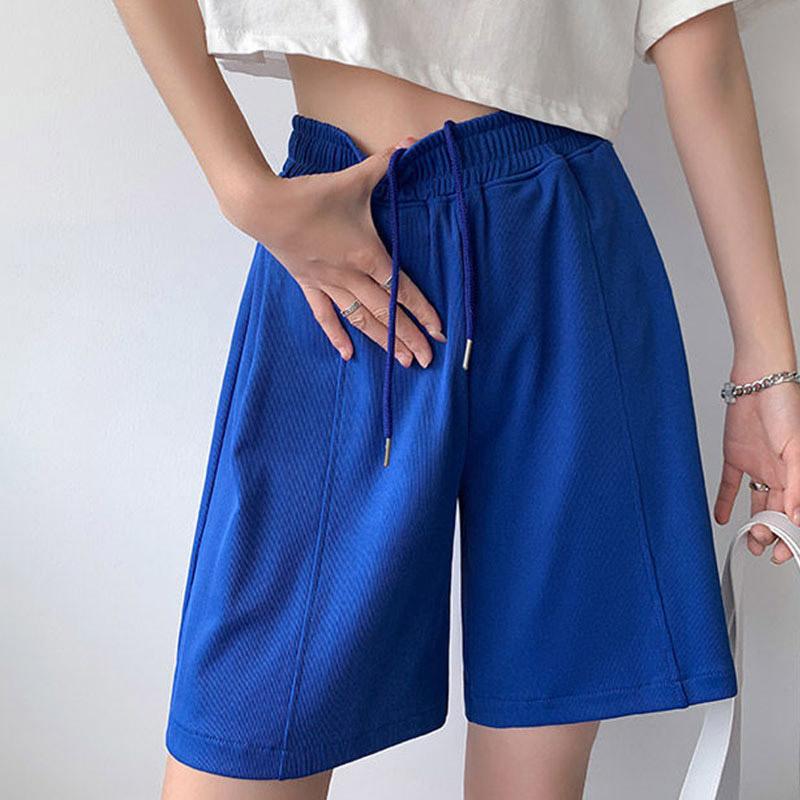 Summer Women's Thin Shorts Casual Sports All-match Middle Pants Bear Loose Wide-leg Ins Women's Five-point Pants Straight Shorts