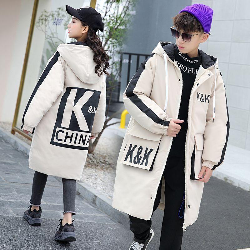 Boys' Mid-length Winter Coats Fashion Children's Thick Winter Coats Big Children's Coats