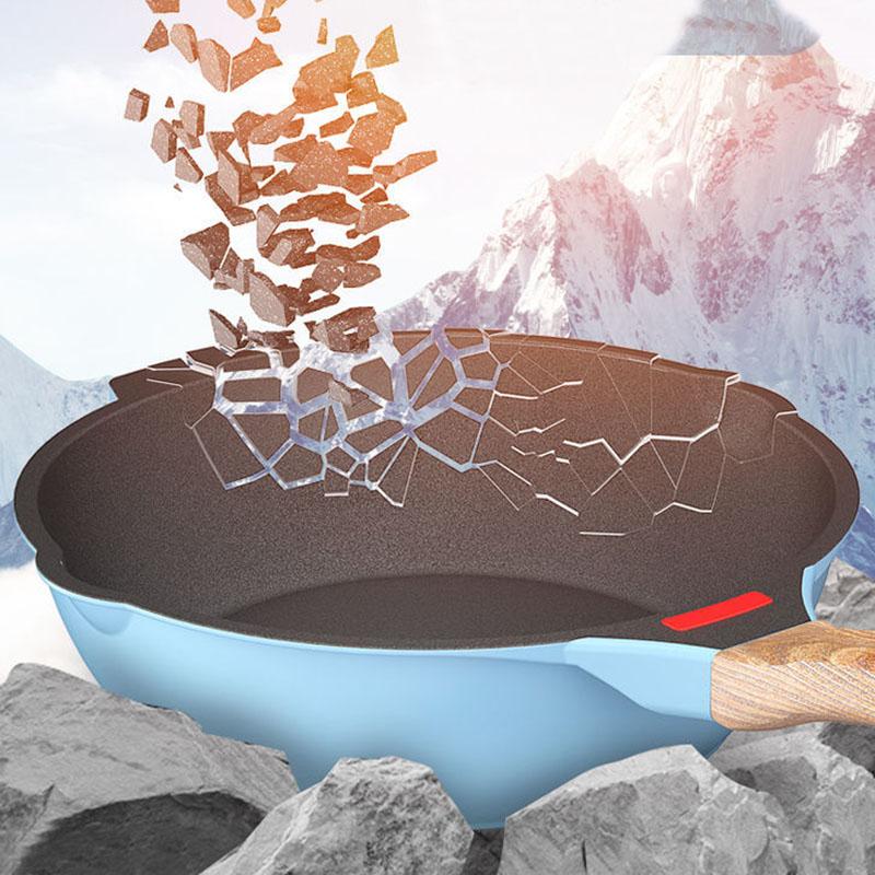 Deep Frying Pan Maifan Stone Wok Non-stick Pan Household Pan Frying Pan Induction Cooker Special Cooking Kitchen Cookware