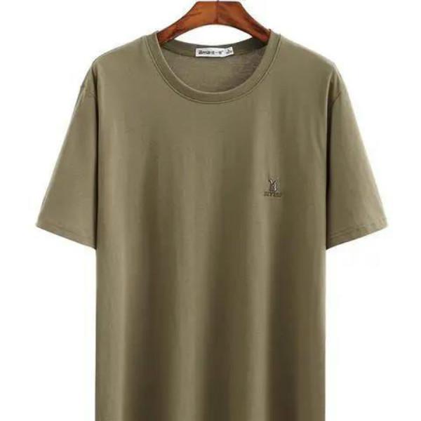 Middle-aged Men's Summer Round Neck Cotton Short-sleeved T-shirt Dad Loose and Fat Increase Middle-aged and Elderly Undershirt