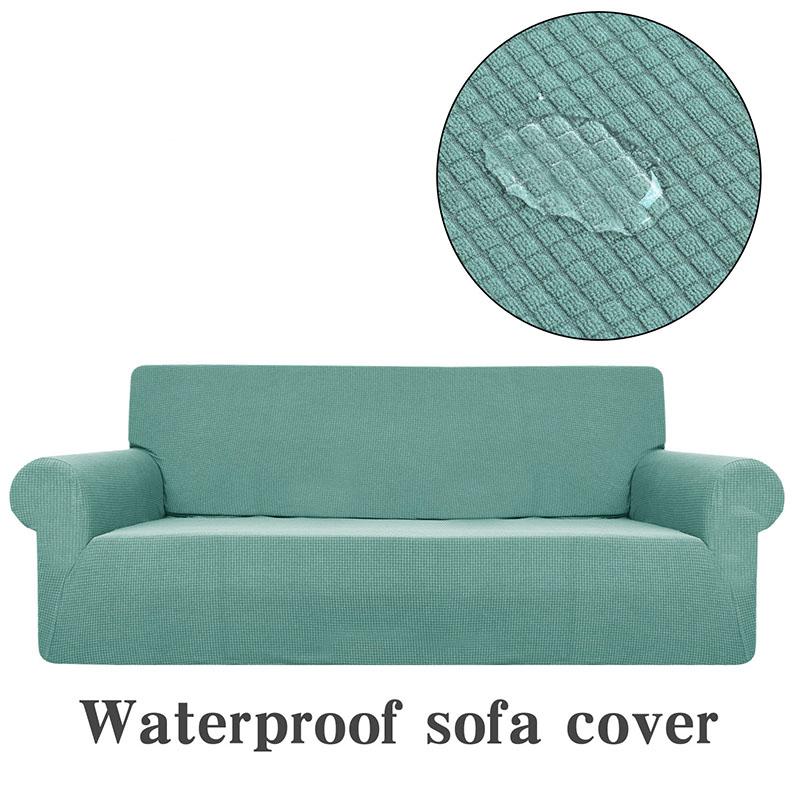 Nordic Style Waterproof  Stretch Sofa Cover L Shape Sofa Cover for Living Room  Full Covered Velvet Sofa Slipcover for  1/2/3/4 Seater Soaf