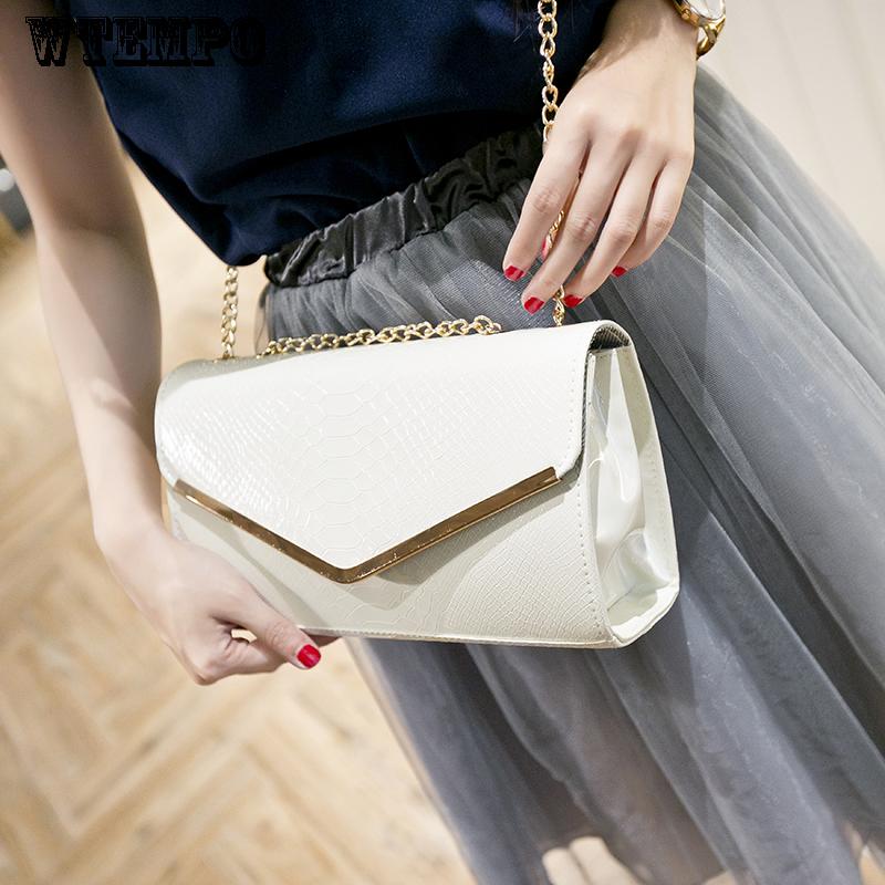 Brand Chain Bag Casual Shoulder Messenger Bag Handbag Fashion Wild Crocodile Pattern Ladies