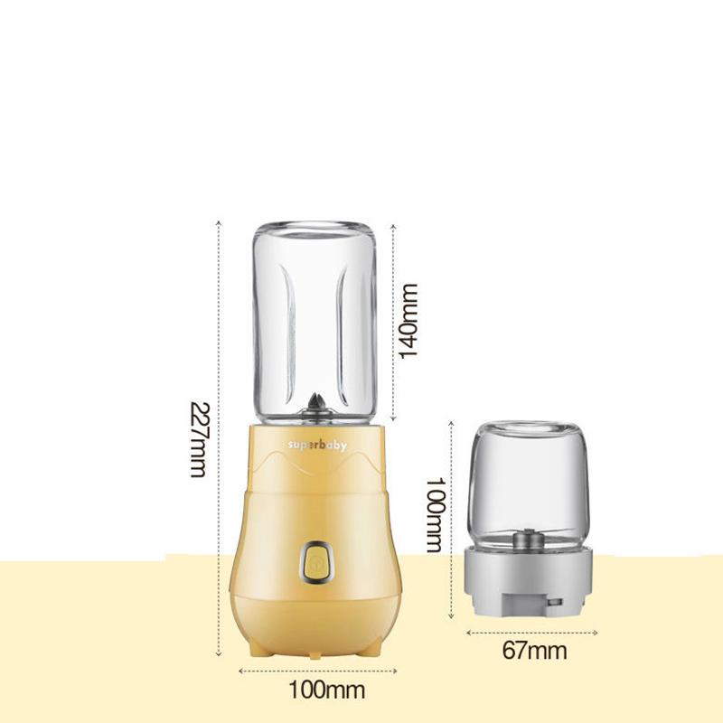 2pcs Baby Food Supplement Machine Baby Food Machine Multi-function Small Mixer Household Mini Rice Cereal Juice Machine Meat Grinder