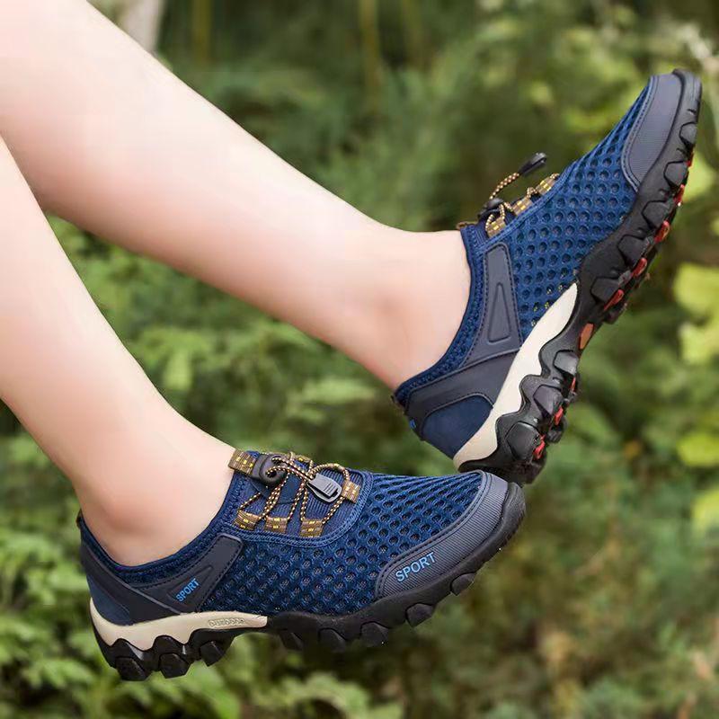 Summer Men's Shoes Breathable Openwork Net Shoes Outdoor Water Sports Shoes Korean Version of The Wild Casual Shoes Dad Fitness Shoes