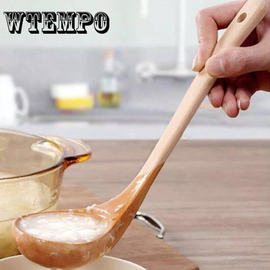 Brand Wood Long Handled Rice Soup Cooking Spoons Handmade