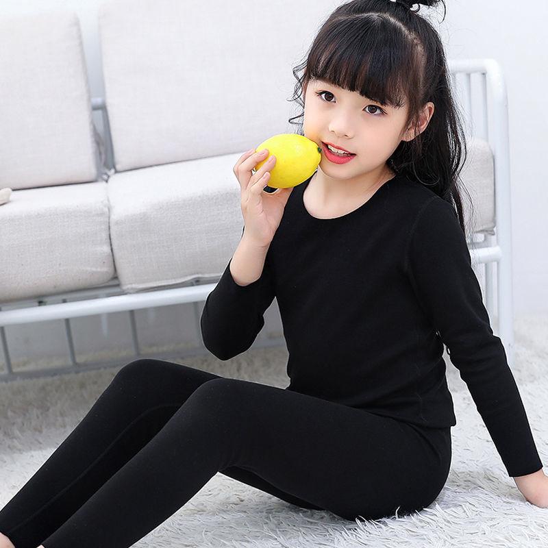 Children's Thermal Underwear Set Self-heating Inner Wear Autumn and Winter Plus Velvet Autumn Clothes Long Trousers