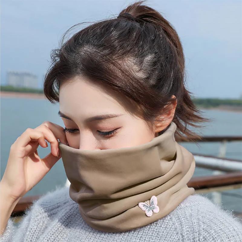 Warm Bib Female Korean Version Wild Double-layer Thick Scarf Outdoor Neck Windproof Collar