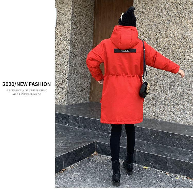 Korean Version of The Fit Slim and Thick Down Padded Jacket Fashion Women's Mid-length Plus Size Warm Winter Jacket