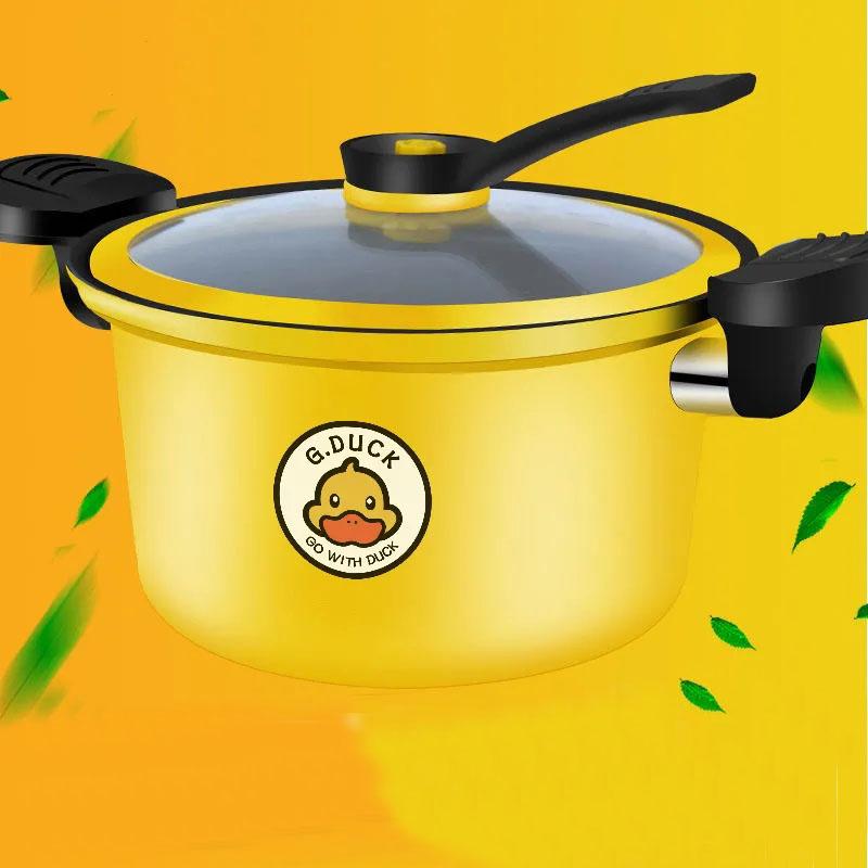 Micro-pressure Cooker Double Ear Pressure Cooker Household Cooking Pot Electric Boiling Pot Multifunctional Pot and Kitchenware