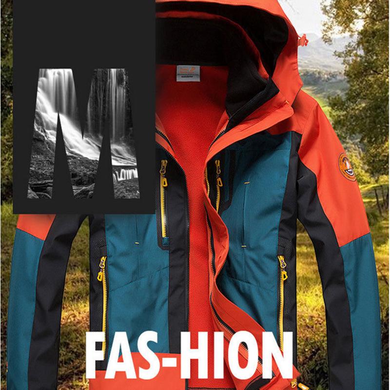 Outdoor Leisure Sports Men's Jacket Fashion Trend Loose Waterproof Warm Sportswear