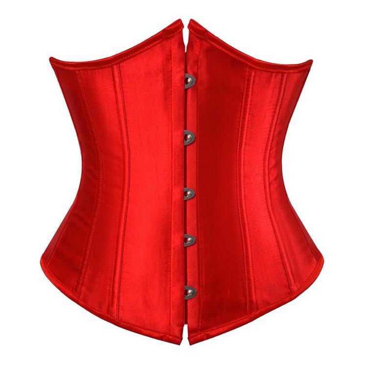 Women Sexy Corset Underbust Waist Cincher Corsets Black White Red Gothic Top Bustier Plus Size Femme