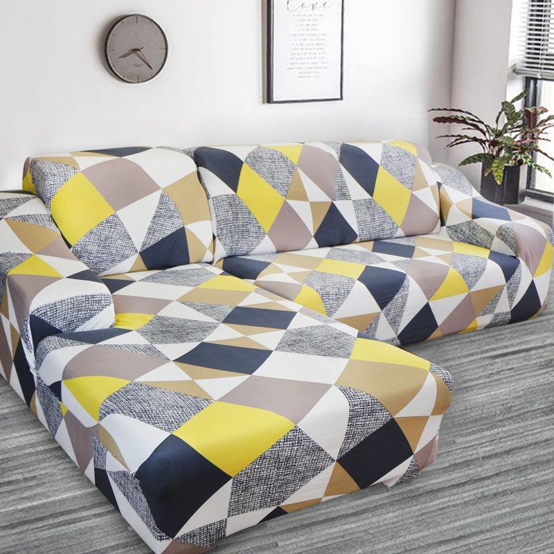 Magic Sofa Cover Stretchable Elastic Sectional Sofa Cover L-shape Sofa Cover 1/2/3/4 Seat Couch Cover