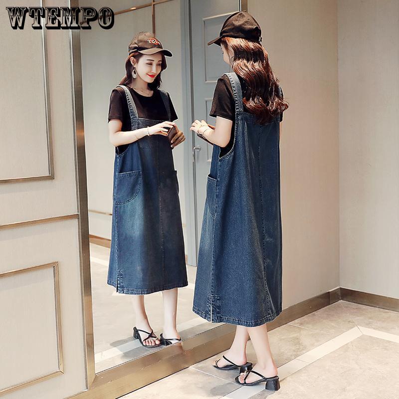 Dress Summer Casual Feminino Vestidos Women Denim Blue Plus Size