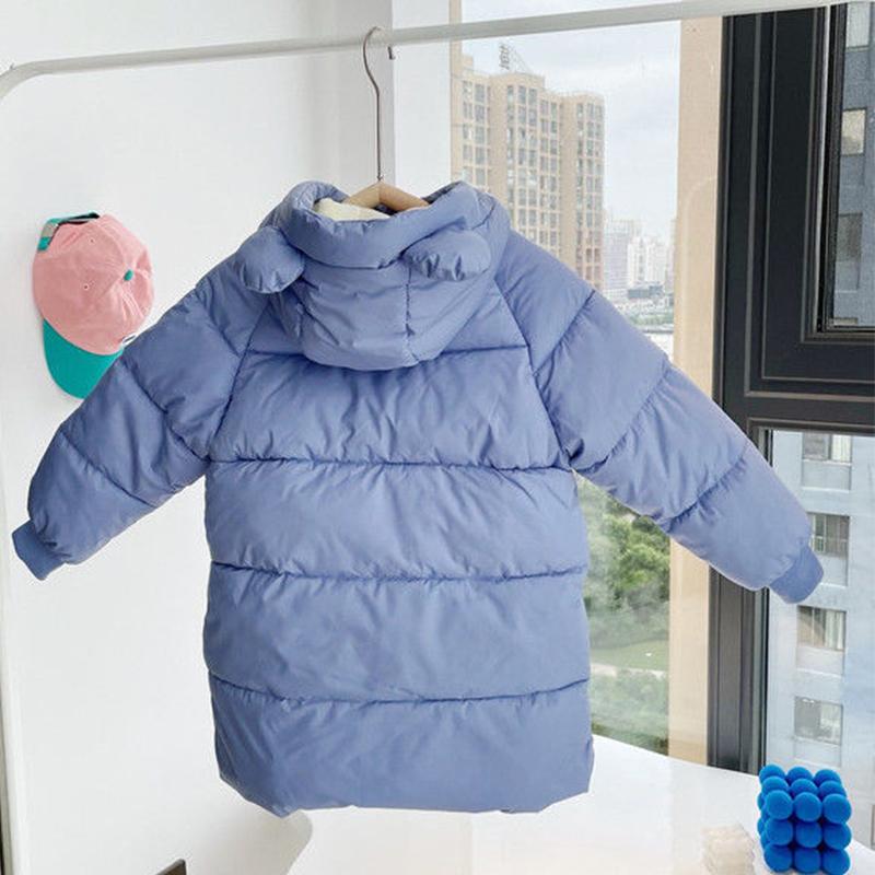 Children's Padded Jacket Boys Korean Mid-length Padded Jacket Women's Middle and Small Children Down Padded Jacket Thick Winter