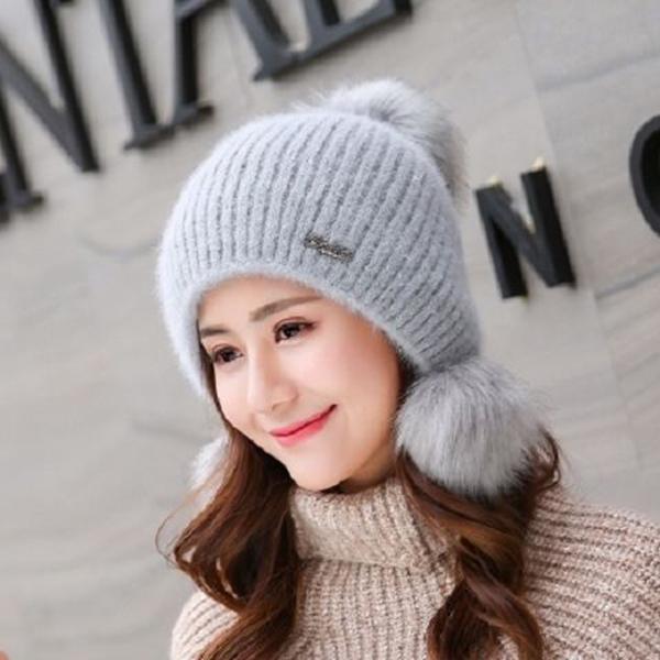 Trendy wild hat Windproof hat Autumn winter Warm hat Thick hat Fashion Woman hat Plush Cotton hat