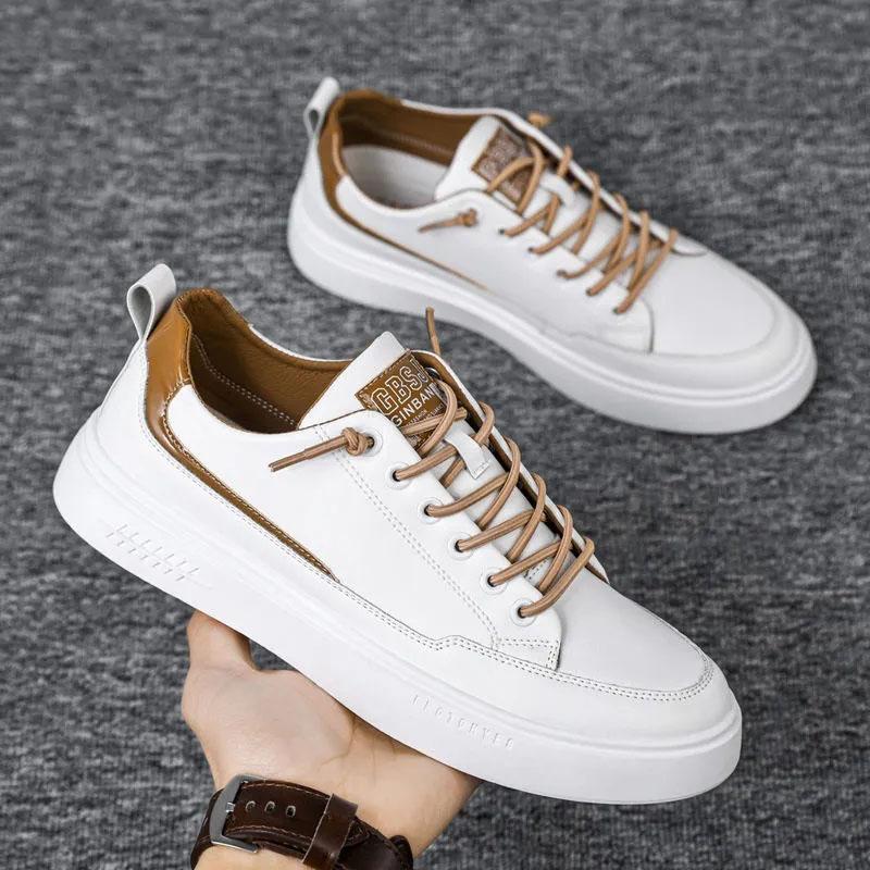 Spring Summer Men's Sports Shoes Korean Trend All-match Cotton Sneakers Casual Leather Shoes Wear-resistant Non-slip Running Shoes