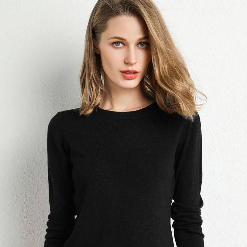 Pofulove 10 Colorss Round Neck Bottoming Shirt Sweater Women Short Long Sleeve Pullover Solid Color Knitted Sweater