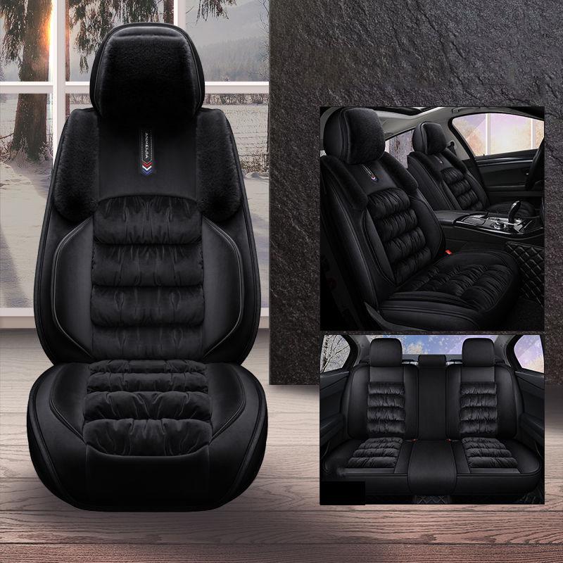 Warm and comfortable plush seat cover car seat fully surrounds 5 seat car seat winter