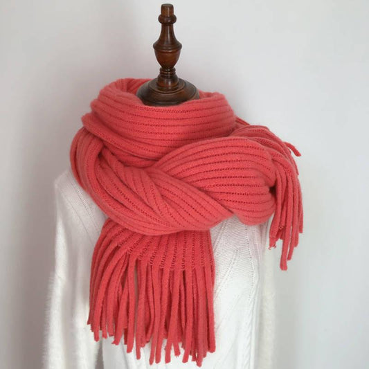 Lady Scarf Wool Knitted Scarf Winter Shawl Wrap Warm Scarves for Women Men